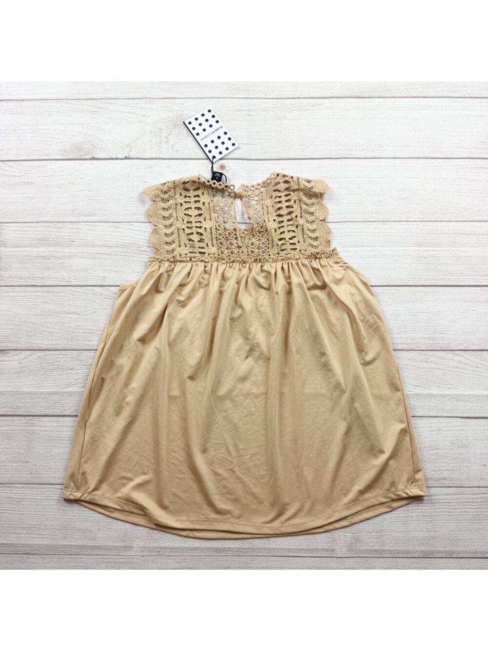 Robert Louis Gingerroot Crochet Yoke Sleeveless Top Womens NWT Small - Picture 4 of 5